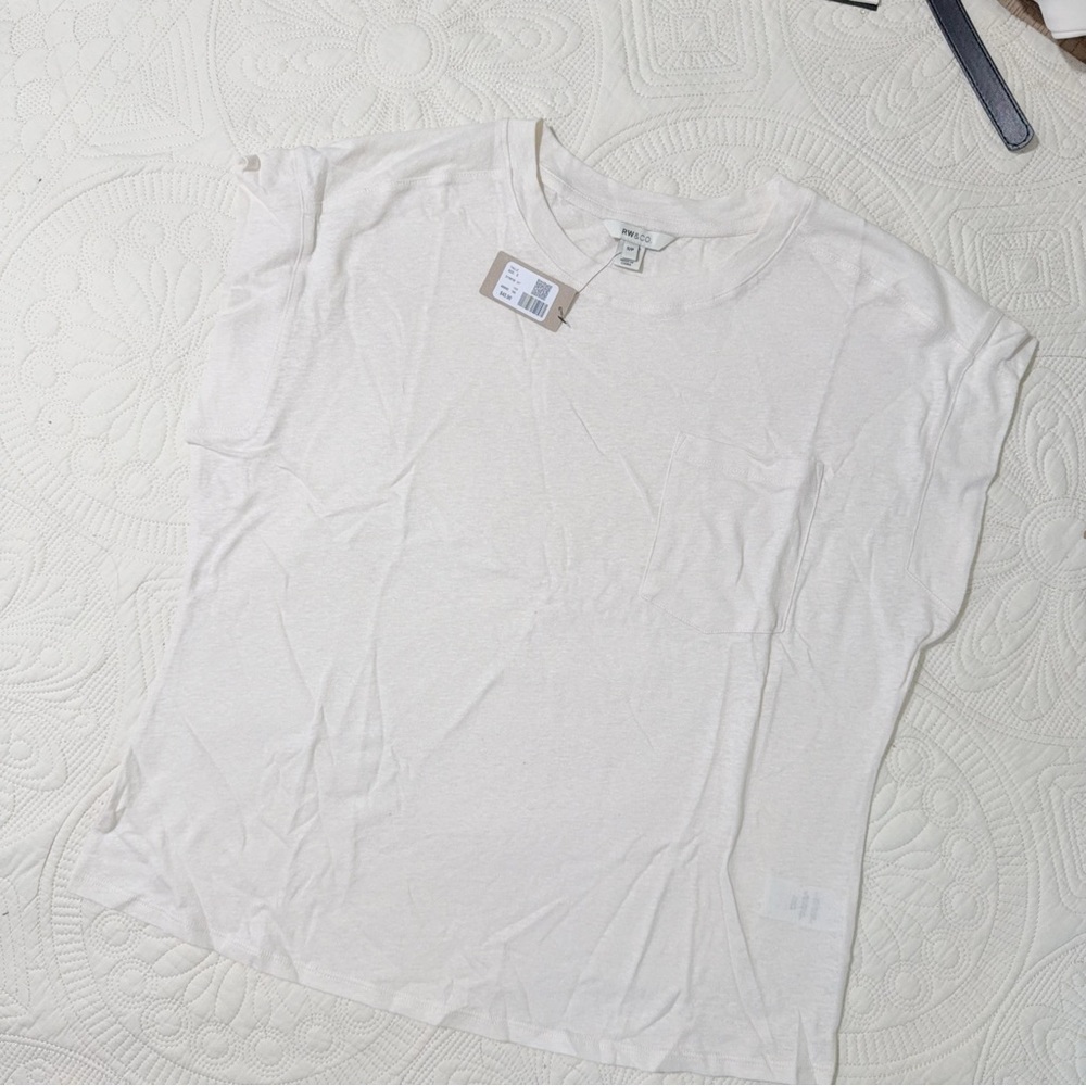 NWT RW&CO. TSHIRT LINEN S 485092
